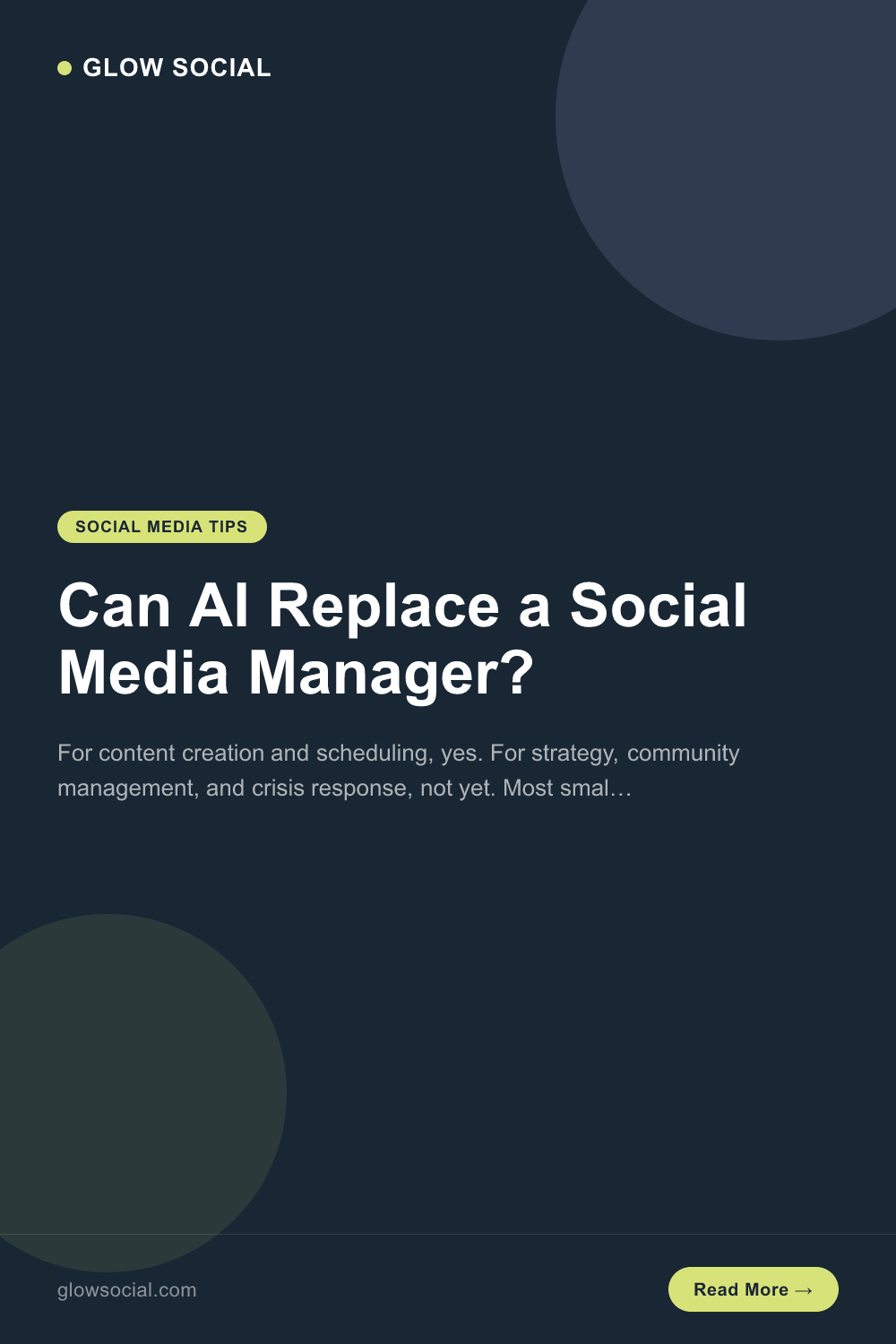 Can AI replace a social media manager?