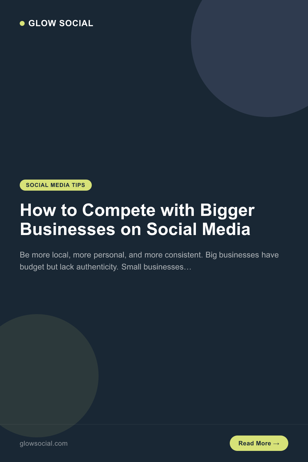 How to compete with bigger businesses on social media?