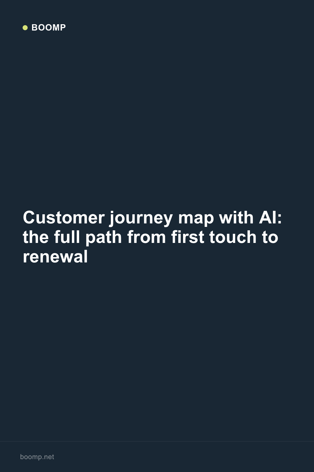 Customer journey map with AI: the full path from first touch to renewal