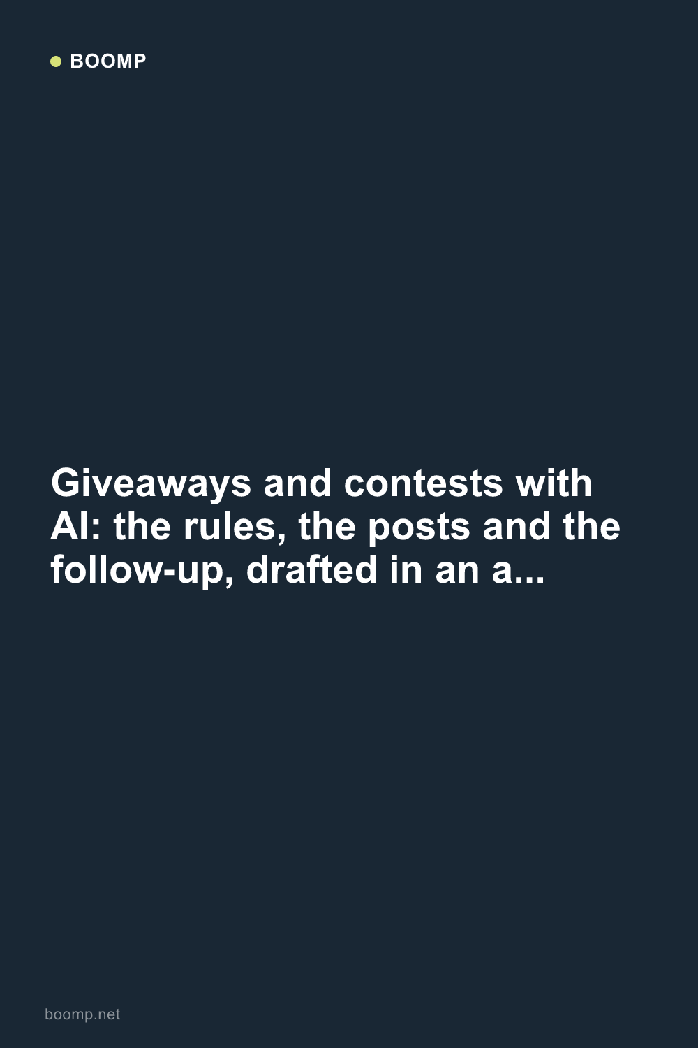 Giveaways and contests with AI: the rules, the posts and the follow-up, drafted in an afternoon