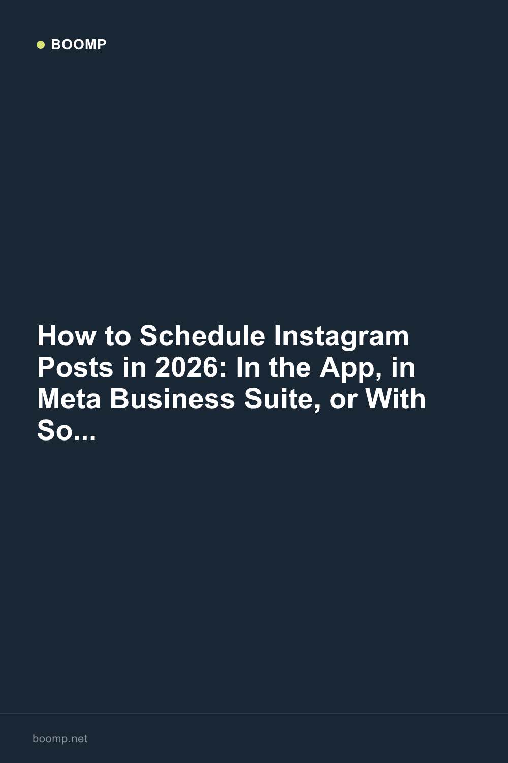 How to Schedule Instagram Posts in 2026: In the App, in Meta Business Suite, or With Software That Writes Them