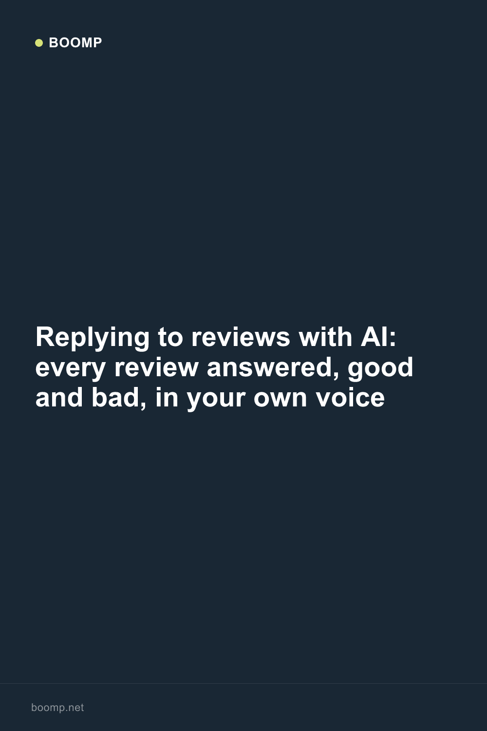 Replying to reviews with AI: every review answered, good and bad, in your own voice