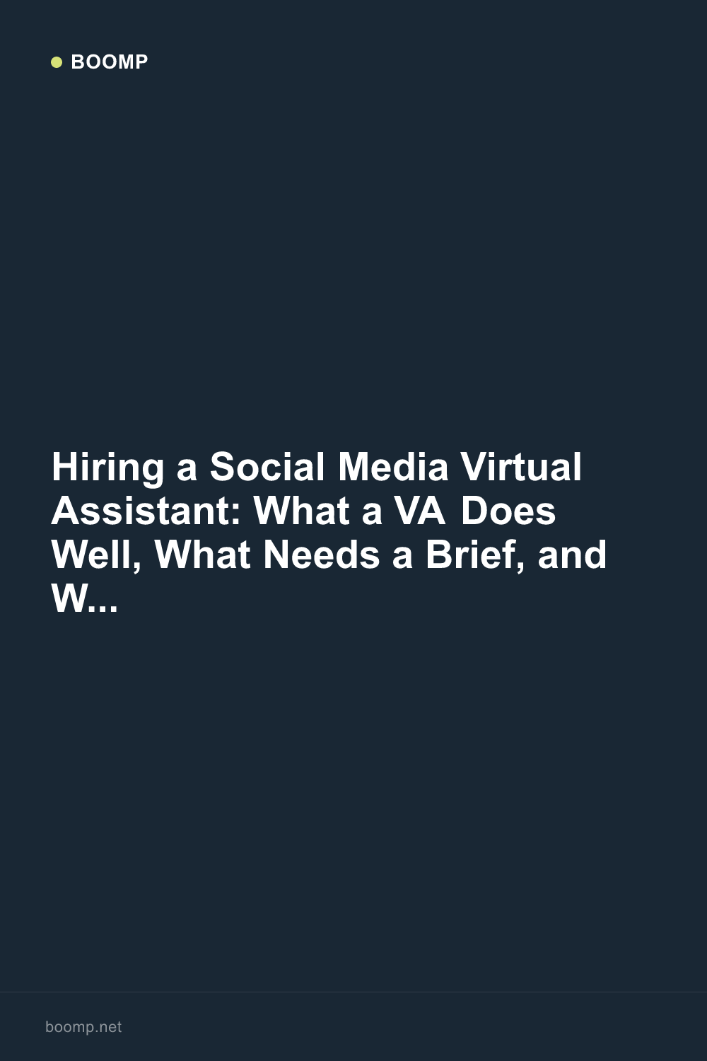 Hiring a Social Media Virtual Assistant: What a VA Does Well, What Needs a Brief, and What It Costs