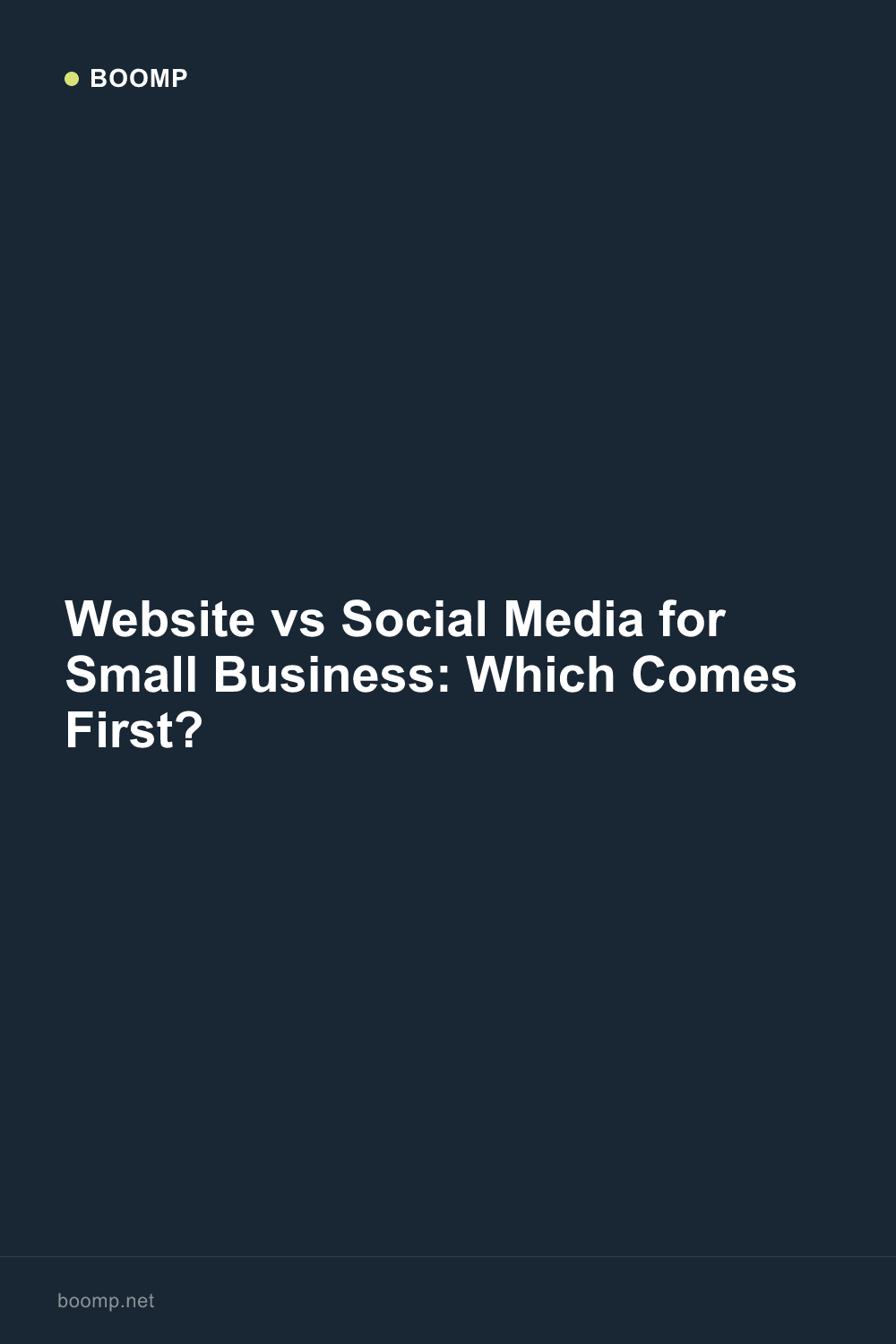 Website vs Social Media for Small Business: Which Comes First?